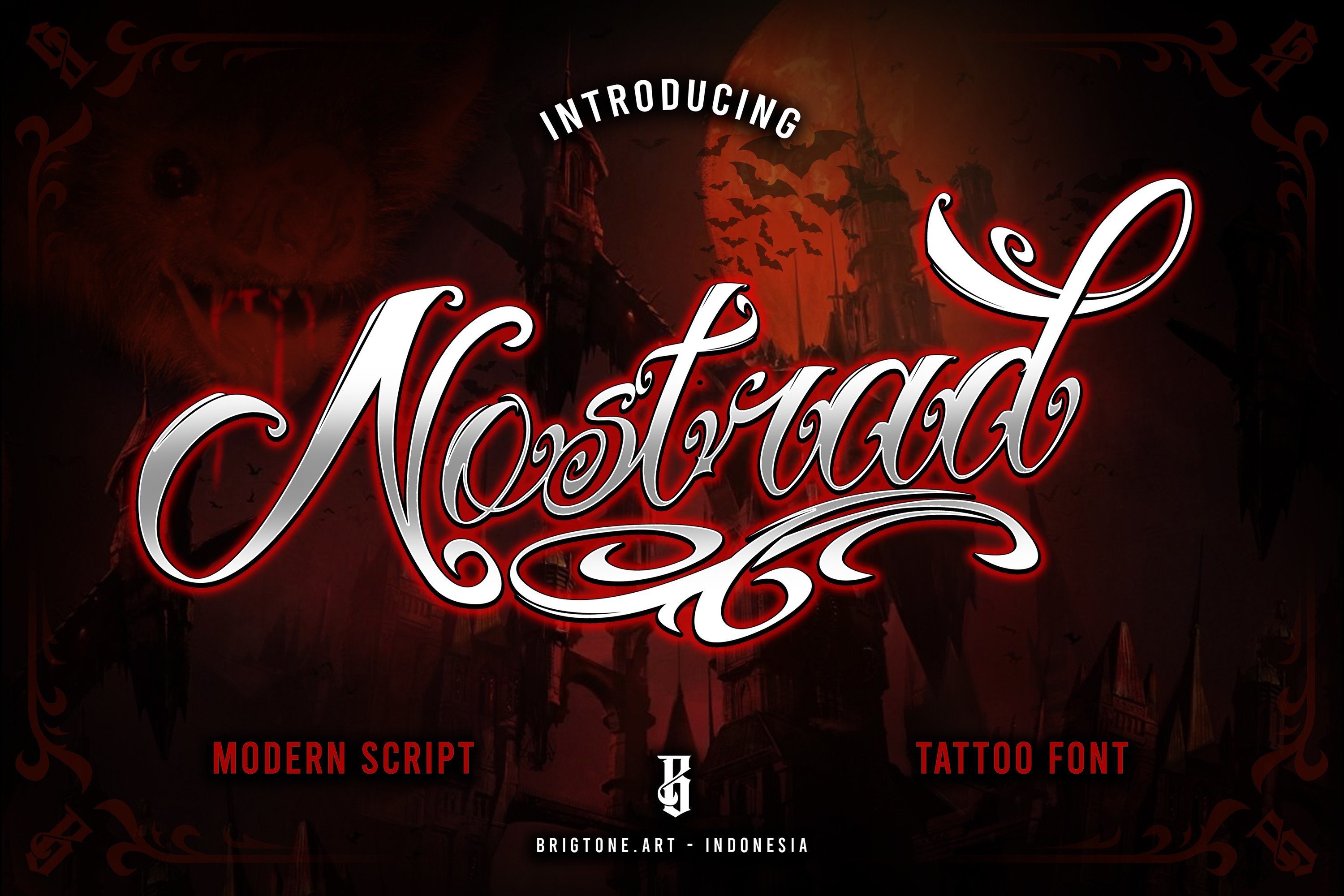 Nostrad preview: handwritten tattoo lettering with a classy touch