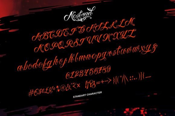 Nostrad Font PNG with transparent background - Preview 1