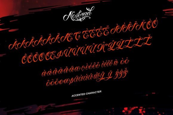 Nostrad Font PNG with transparent background - Preview 2
