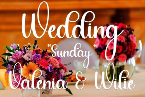 Timeless script font for wedding stationery and branding
