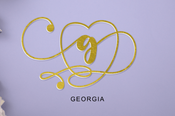 Nice Monogram Font PNG with transparent background - Preview 1