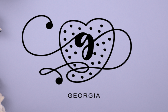 Nice Monogram Font PNG with transparent background - Preview 2