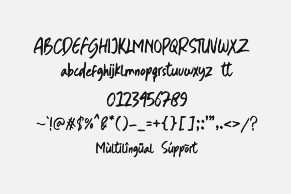 Simple Banget Font PNG with transparent background - Preview 4