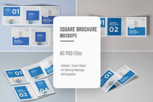 04 PSD Square Brochure Mockups Graphic by sujhonsharma · Creative Fabrica
