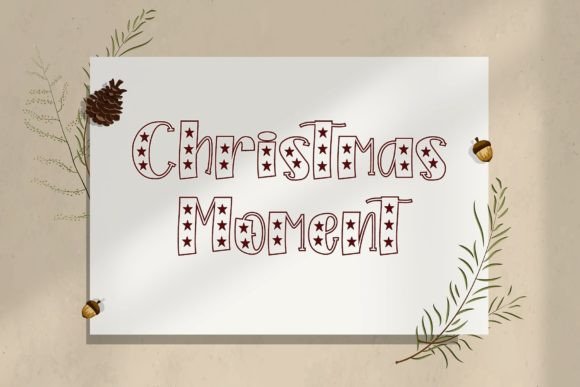 Christmas Stars Font PNG with transparent background - Preview 1