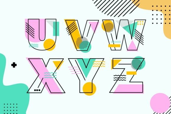 Geomile Memphis Font - Preview 5