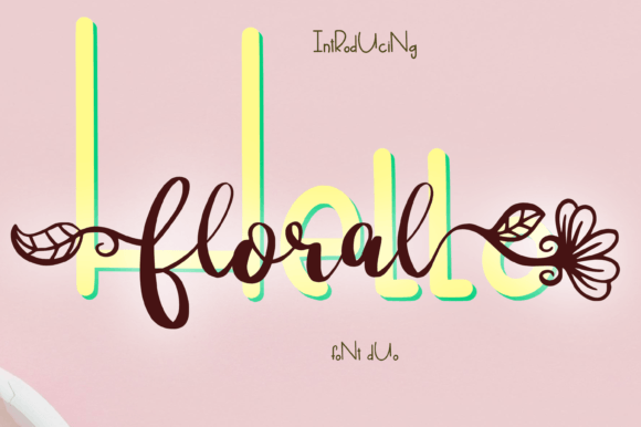 Hello Floral Font - Preview 6