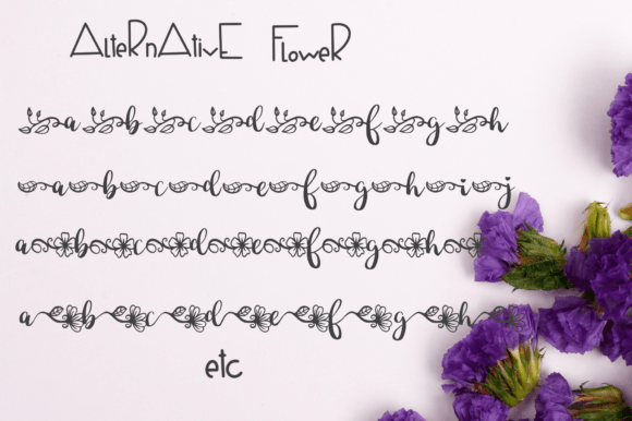 Hello Floral Font - Preview 4