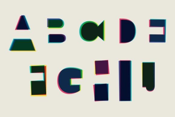 Reverso Offset Font PNG with transparent background - Preview 1