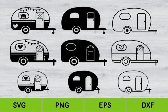 Camper Bundle, Caravan, Camper Van, Svg