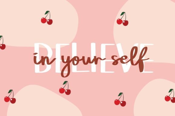 Cherry Dreamy Font PNG with transparent background - Preview 5