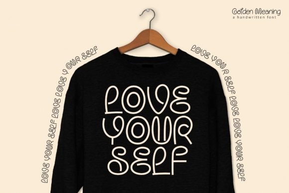 Golden Meaning Font PNG with transparent background - Preview 3
