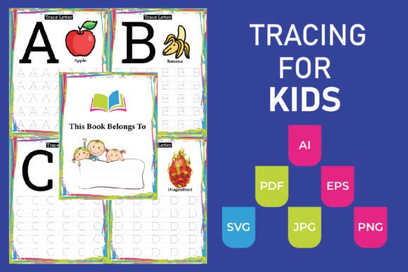 7 Number Tracing for Kids Graphic by Graphicbeach · Creative Fabrica