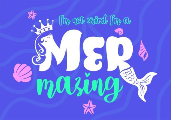 Mermaid Summer Duo Font PNG with transparent background - Preview 2