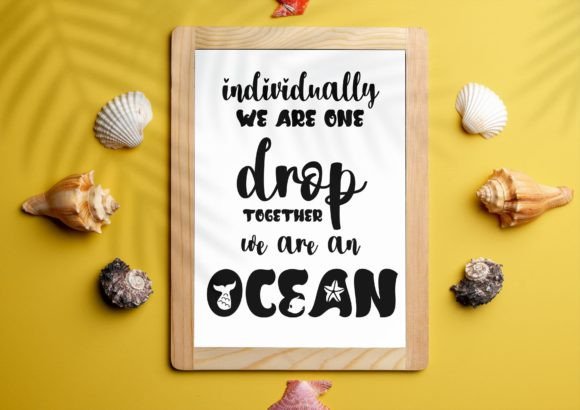 Mermaid Summer Duo Font PNG with transparent background - Preview 4