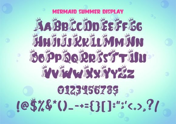 Mermaid Summer Duo Font PNG with transparent background - Preview 6