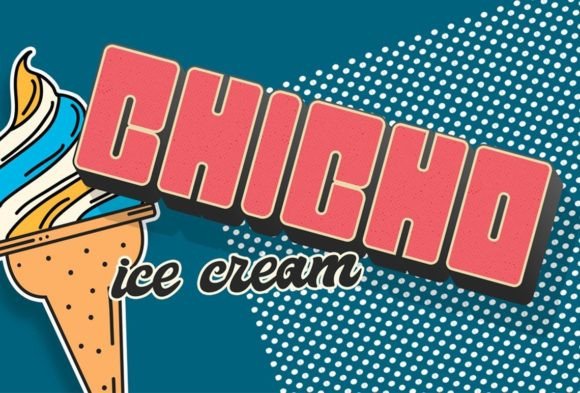 Retroblock Font PNG with transparent background - Preview 2