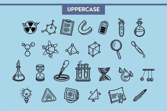 Science Lovers Font PNG with transparent background - Preview 1