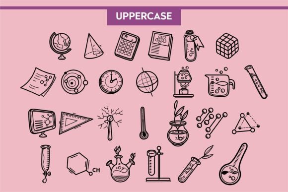Science Lovers Font PNG with transparent background - Preview 2