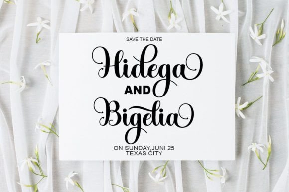 Higelia Font PNG with transparent background - Preview 1