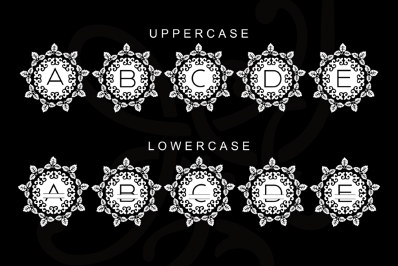 Matra Monogram Font PNG with transparent background - Preview 3