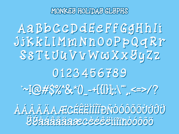 Monkey Holiday Duo Font PNG with transparent background - Preview 4