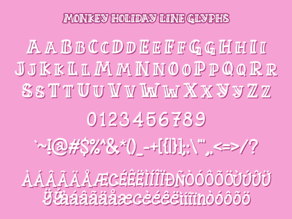 Monkey Holiday Duo Font PNG with transparent background - Preview 5