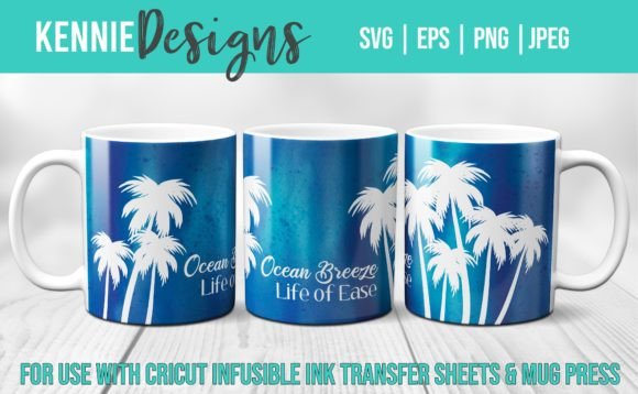 Palm Trees Tropical Beach Mug Svg Graphics