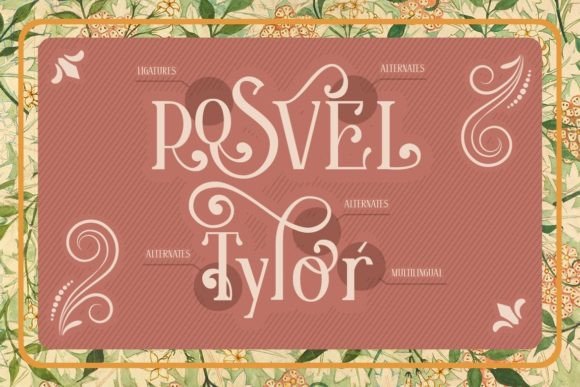 Roseva Font PNG with transparent background - Preview 3
