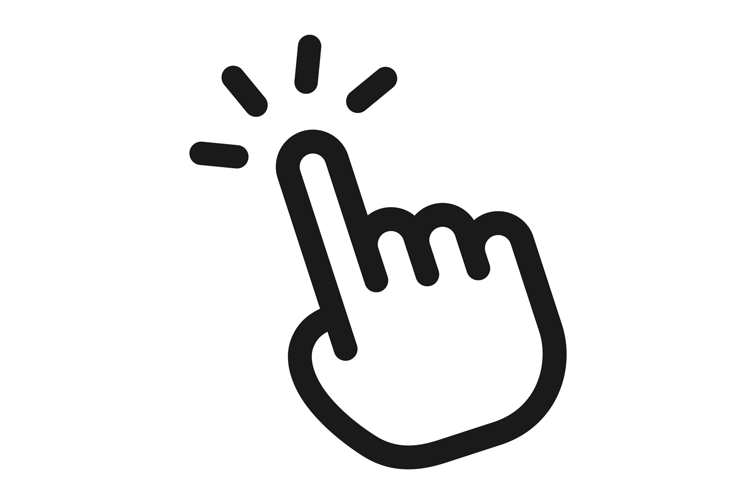 Touch Icon. Hand Symbol. Finger Touching Graphic by ladadikart &middot; Creative  Fabrica
