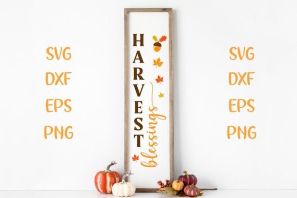 Harvest blessings porch sign svg