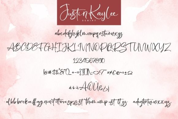 Justin Kaylee Font PNG with transparent background - Preview 4