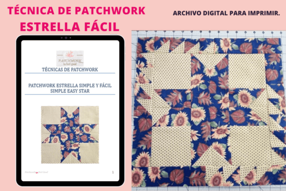 Patchwork Estrella Fácil Y Sencilla (Spanish)