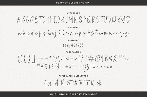 Peaches Blessed Duo Font PNG with transparent background - Preview 6