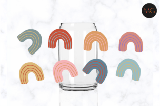 Rainbow Boho Libbey Can Glass Wrap Graphic by MINDGOALS27 · Creative ...
