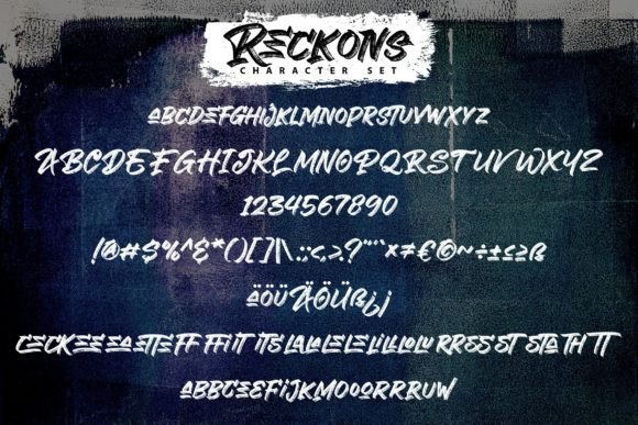 Reckons Font font preview - 4