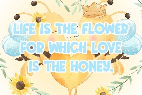 Retro Bee Font PNG with transparent background - Preview 2