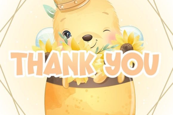 Retro Bee Font PNG with transparent background - Preview 3