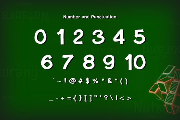 Rubik's Cube Font PNG with transparent background - Preview 5