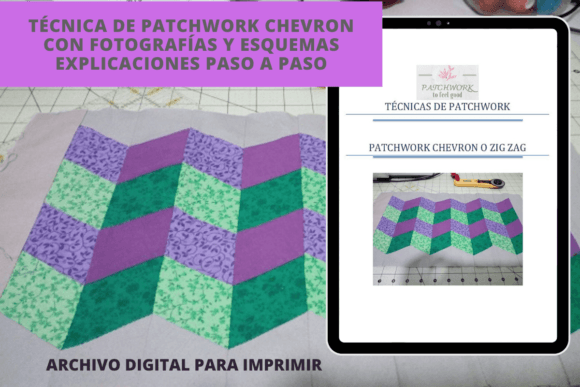 Técnica De Patchwork CHEVRON (Spanish)