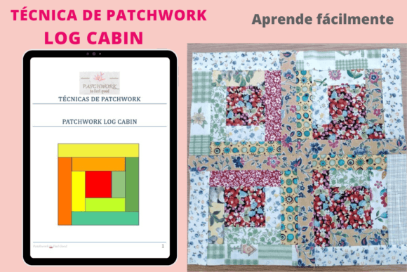 Técnica De Patchwork Log Cabin (Spanish)