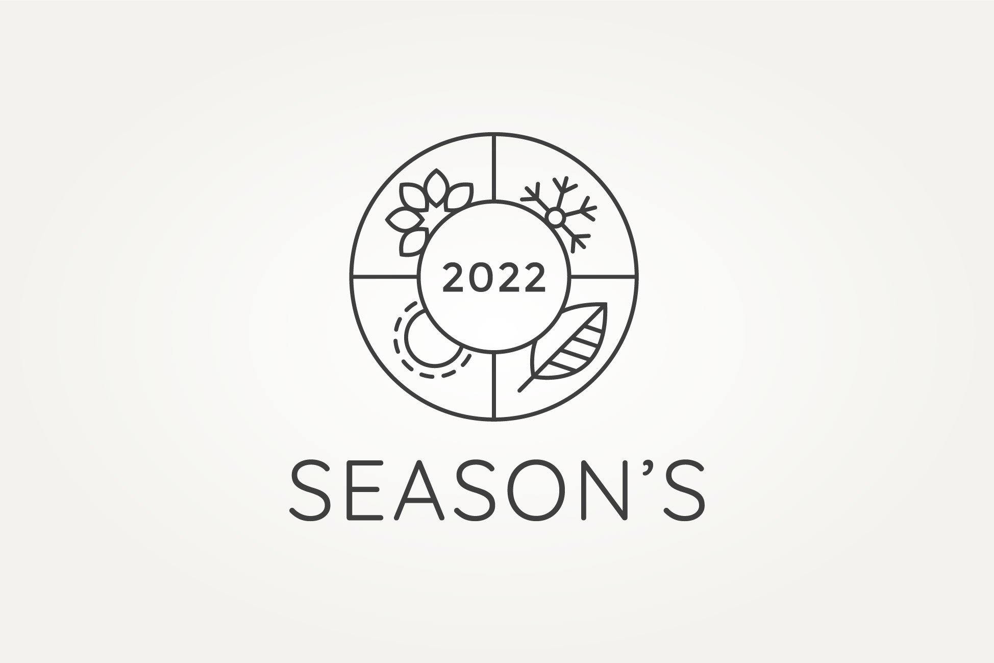 Four Season in Circle Style Icon Logo