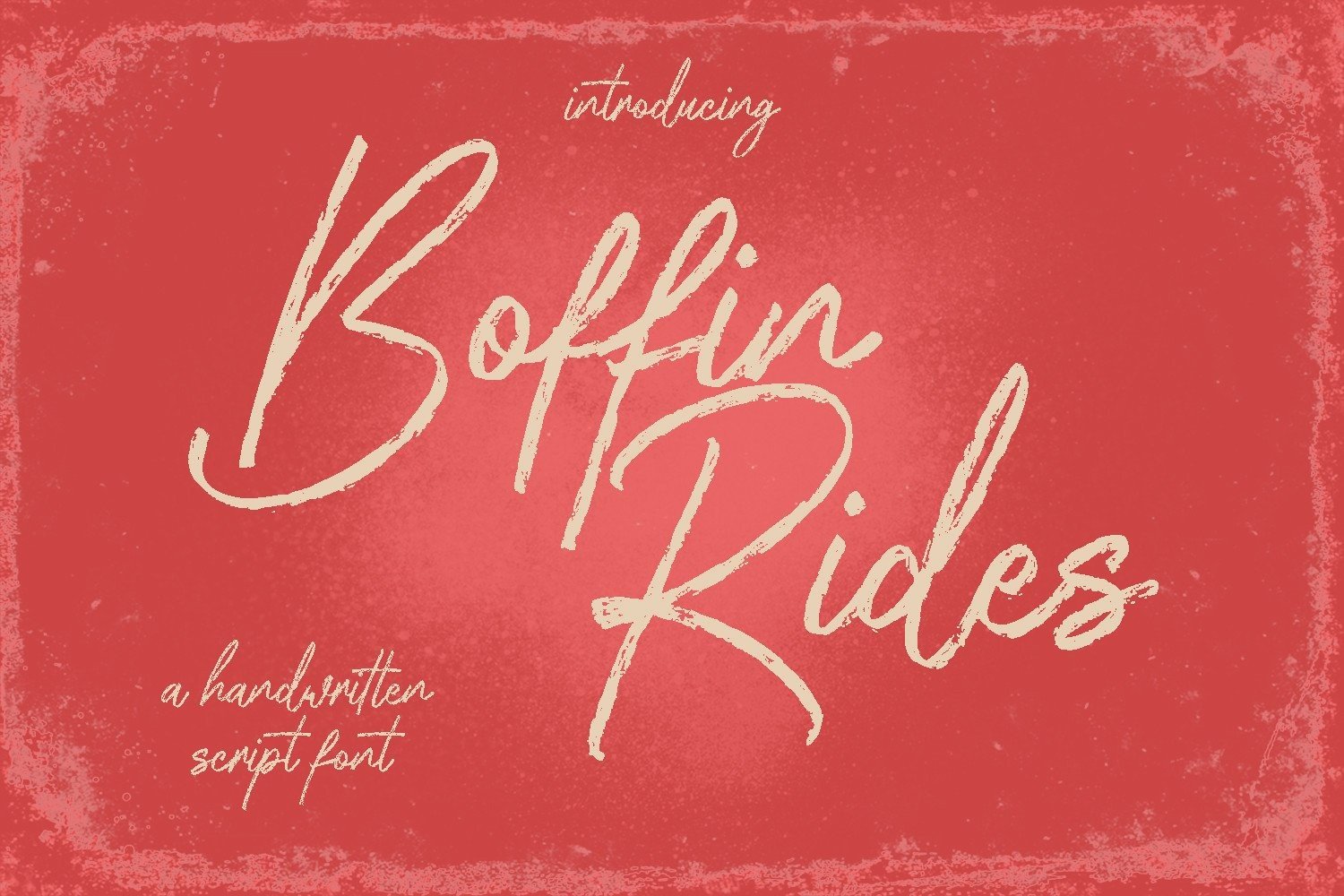 Boffin Rides preview: playful brush script font