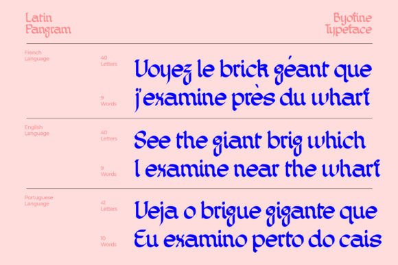 Byofine Font - Preview 6