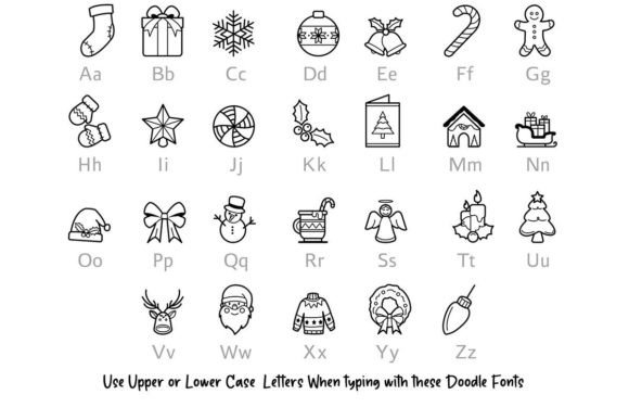 Christmas Doodle Font - Preview 1
