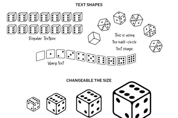 Dice Doodle Font PNG with transparent background - Preview 3