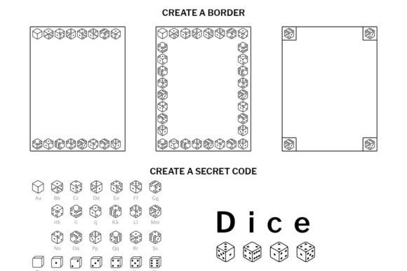 Dice Doodle Font PNG with transparent background - Preview 5