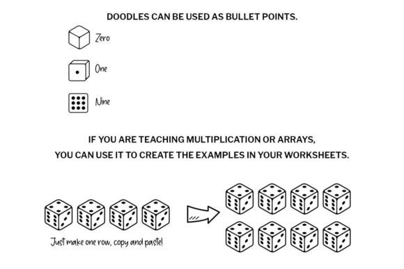 Dice Doodle Font PNG with transparent background - Preview 6