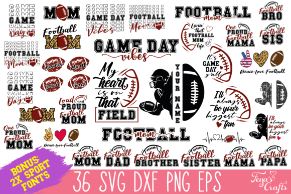 Football SVG Cut Files Bundle Graphic by Anastasia Feya · Creative Fabrica