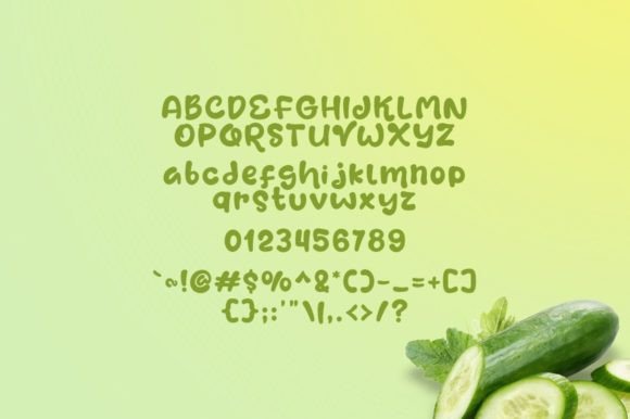 Mentimun Font PNG with transparent background - Preview 3
